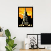 new york verenigde staten vs  retro - reizen poster (Thuiskantoor)