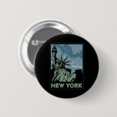 new york verenigde staten vs retro - reizen ronde button 5,7 cm (Voorkant /achterkant)
