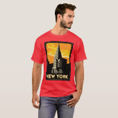 new york verenigde staten vs retro - reizen t-shirt (Voorkant volledig)