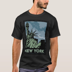 new york verenigde staten vs retro - reizen t-shirt