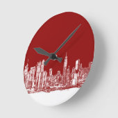 New York vet rood Ronde Klok (Hoek)