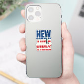 New York vibes USA flag Statue of Liberty sticker (Telefoon)