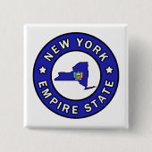 New York Vierkante Button 5,1 Cm (Voorkant)