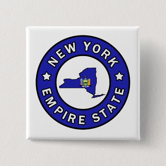 New York Vierkante Button 5,1 Cm (Voorkant)