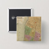 New York Vierkante Button 5,1 Cm (Voorkant /achterkant)