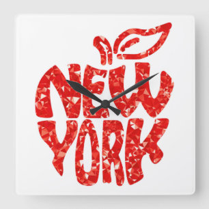 NEW YORK VIERKANTE KLOK
