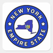New York Vierkante Sticker (Voorkant)