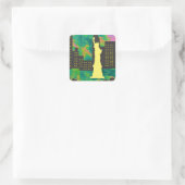 New York Vierkante Sticker (Tas)