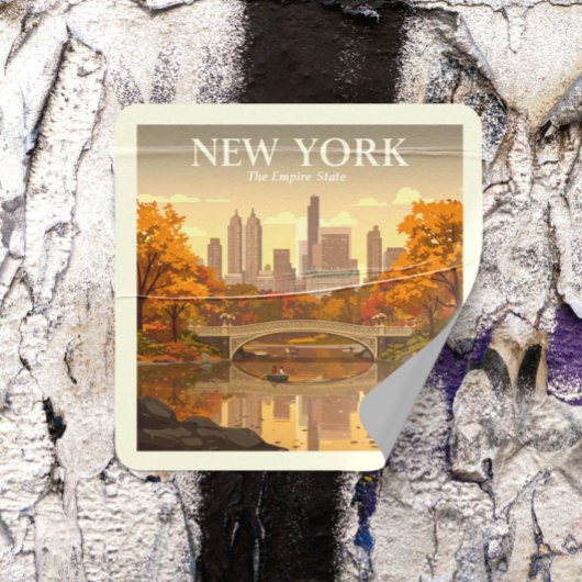  New York Vierkante Sticker