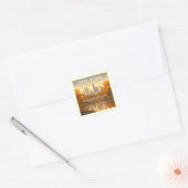 New York Vierkante Sticker (Envelop)
