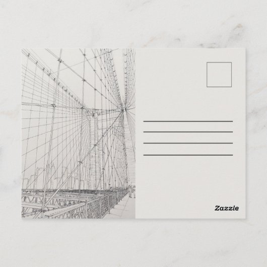 New York View Postcard Central Park & Brooklyn  Briefkaart (Achterkant)