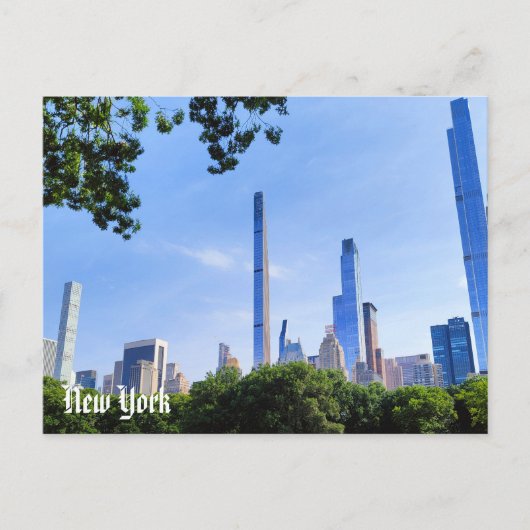 New York View Postcard Central Park & Brooklyn  Briefkaart (Voorkant)