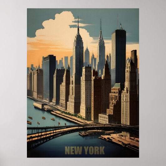 New York vintage poster (Voorkant)