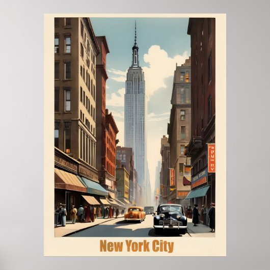 New York vintage poster (Voorkant)