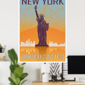 New York vintage poster (Thuiskantoor)