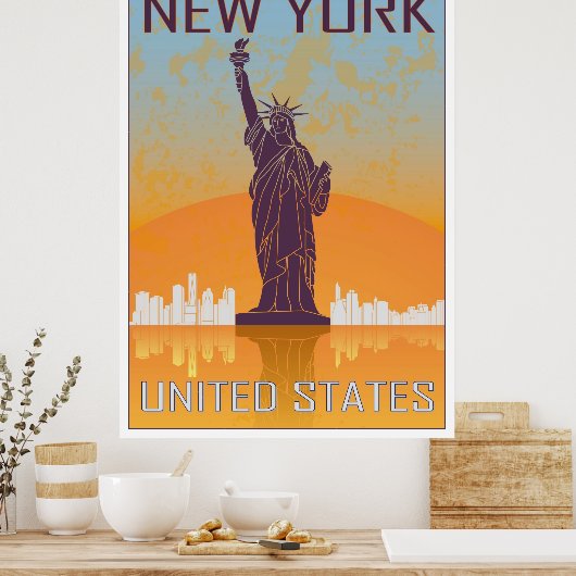 New York vintage poster (Keuken)