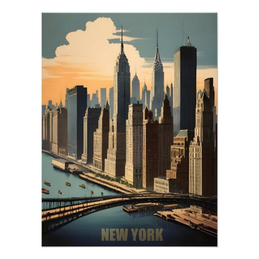 New York vintage poster (Voorkant)