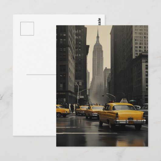 New York vintage poster Briefkaart (Voorkant / Achterkant)