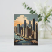 New York vintage poster Briefkaart (Staand voorkant)