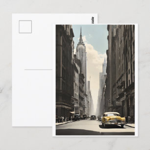 New York vintage poster Briefkaart