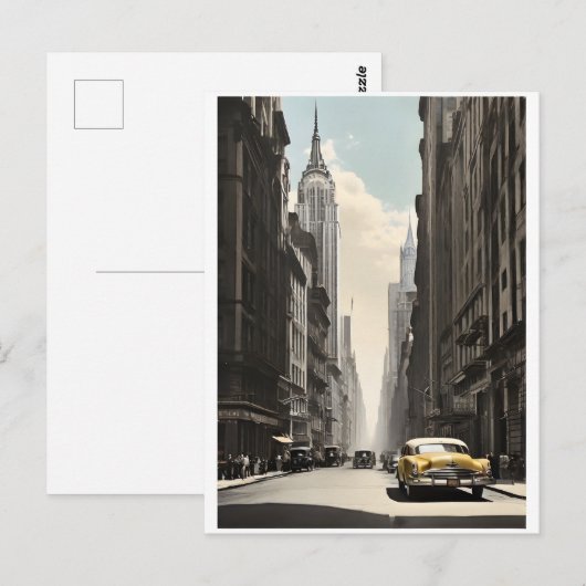 New York vintage poster Briefkaart (Voorkant / Achterkant)