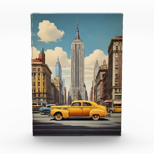 New York vintage poster Fotoblokken (Voorkant)