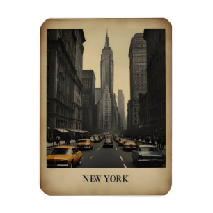 New York vintage poster Magneet