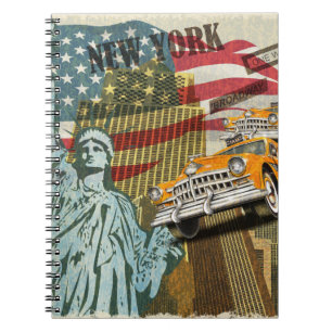 New York vintage poster. Notitieboek