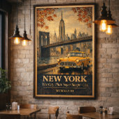 New York Vintage Reisposter | Brooklyn Bridge Poster