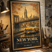 New York Vintage Reisposter | Brooklyn Bridge Poster