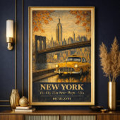 New York Vintage Reisposter | Brooklyn Bridge Poster