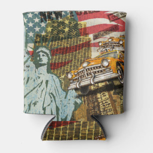 New York vintage reizen poster. Blikjeskoeler