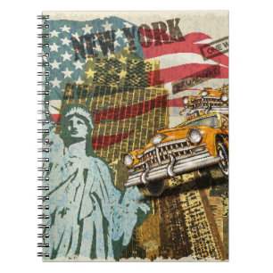 New York vintage reizen poster. Notitieboek
