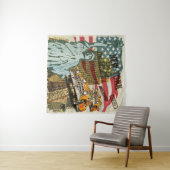 New York vintage reizen poster. Wandkleed (In Situ (horizontaal))