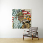 New York vintage reizen poster. Wandkleed (In situ)
