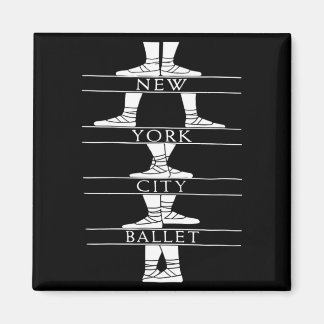New York Vintage Retro Style Design Ballet Dancing Magneet