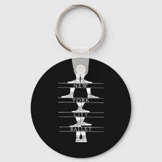 New York Vintage Retro Style Design Ballet Dancing Sleutelhanger