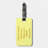 New York Vintage Travel, aangepast bagagelabel (Achterkant verticaal)