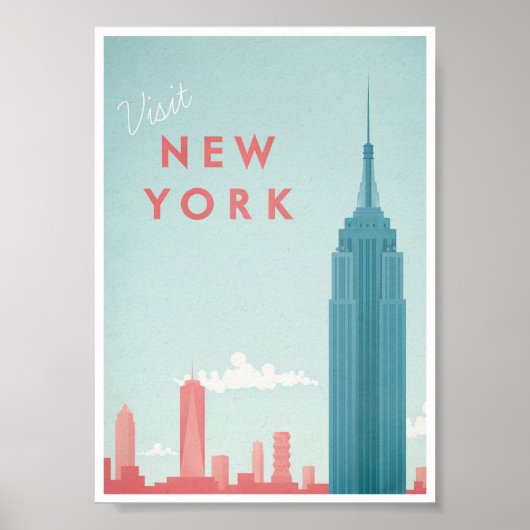 New York Vintage Travel Poster (Voorkant)