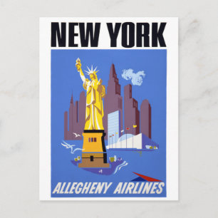 New York Vintage Travel Poster Briefkaart