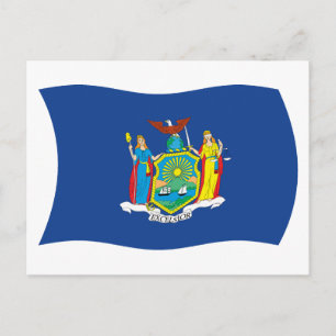 New York Vlag Ansichtkaart Briefkaart