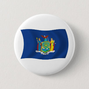New York Vlag Knop Ronde Button 5,7 Cm