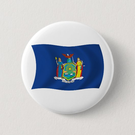 New York Vlag Knop Ronde Button 5,7 Cm (Voorkant)