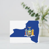New York vlag Map Briefkaart (Staand voorkant)