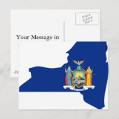 New York vlag Map Briefkaart (Voorkant / Achterkant)