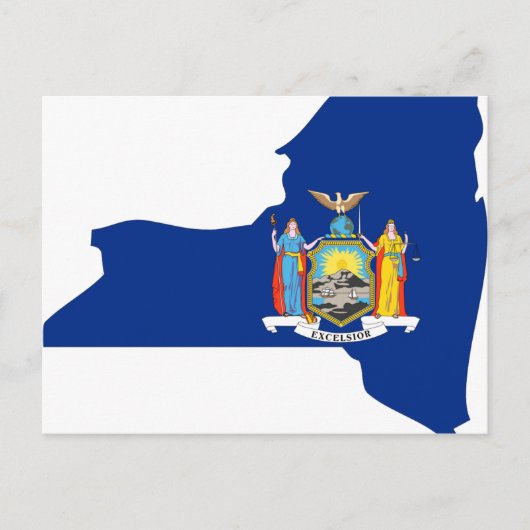 New York vlag Map Briefkaart (Voorkant)