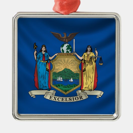 New York vlag Metalen Ornament (Voorkant)