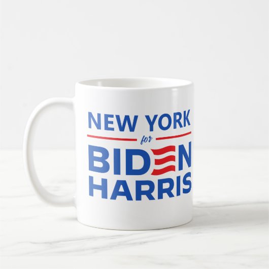 New York voor Biden Harris Koffiemok (Links)