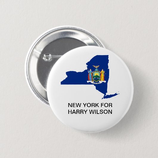 NEW YORK VOOR Harry Wilson GOVERNOR BUTTON (Voorkant /achterkant)