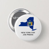 NEW YORK VOOR JOE PINION SENATE BUTTON (Voorkant /achterkant)